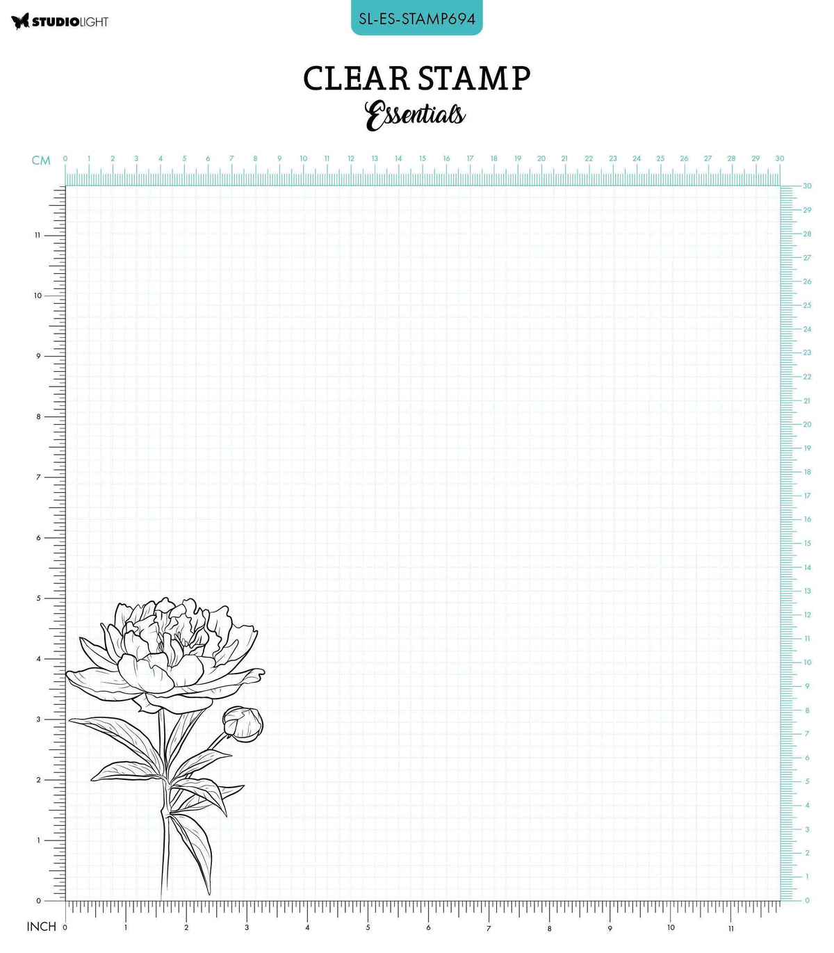SL Clear Stamp Open Peony Essentials 1 PC