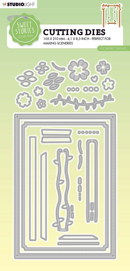 SL Cutting Die Flowery Swing Sweet Stories 105x210x1mm 4 PC nr.509
