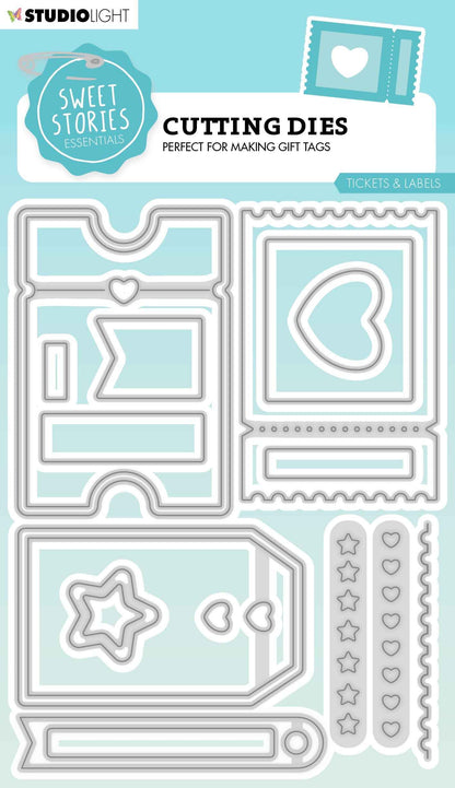 SL Cutting Die Tickets & Labels Sweet Stories 150x112x1mm 18 PC nr.685