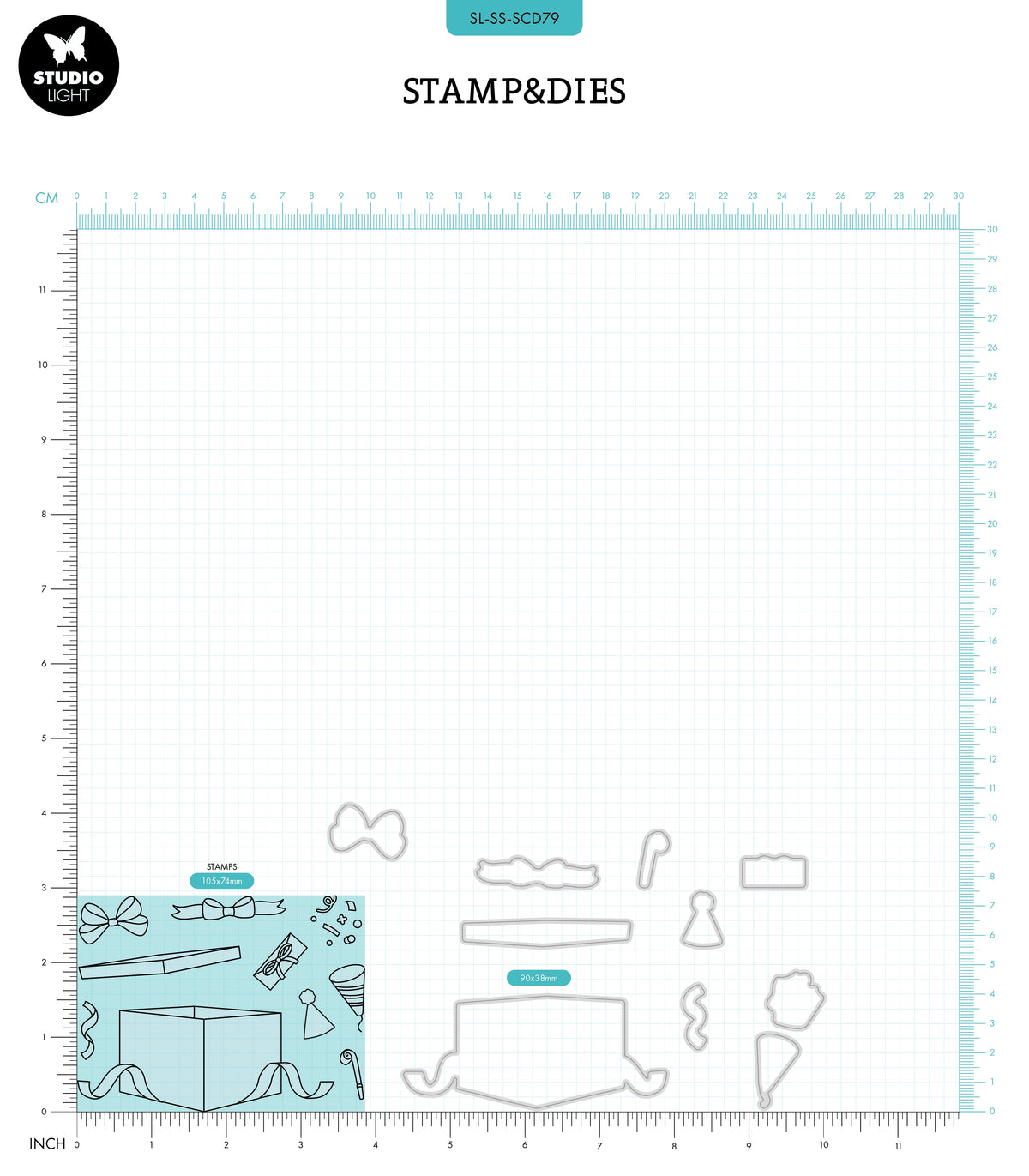 SL Stamp & Cutting Die Party Time Sweet Stories 20 PC