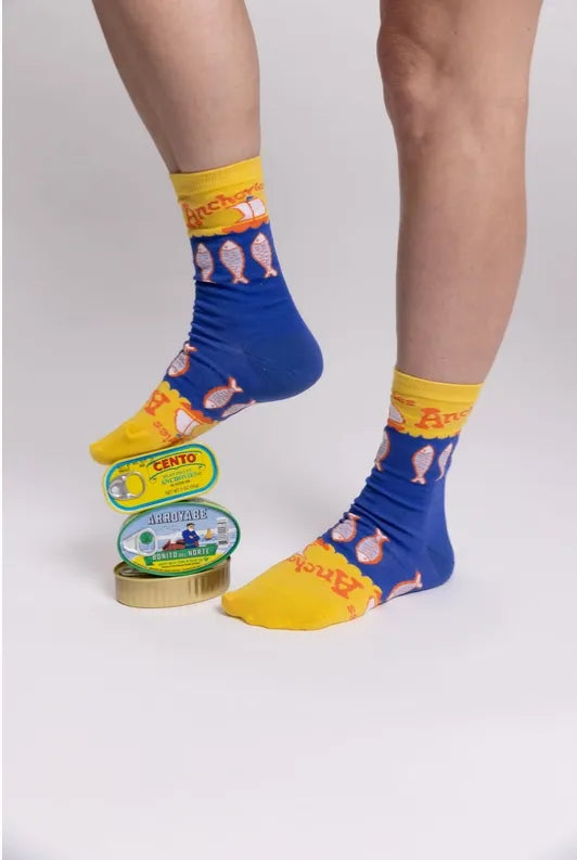 Yellow Owl Workshop - Anchovies Crew Socks