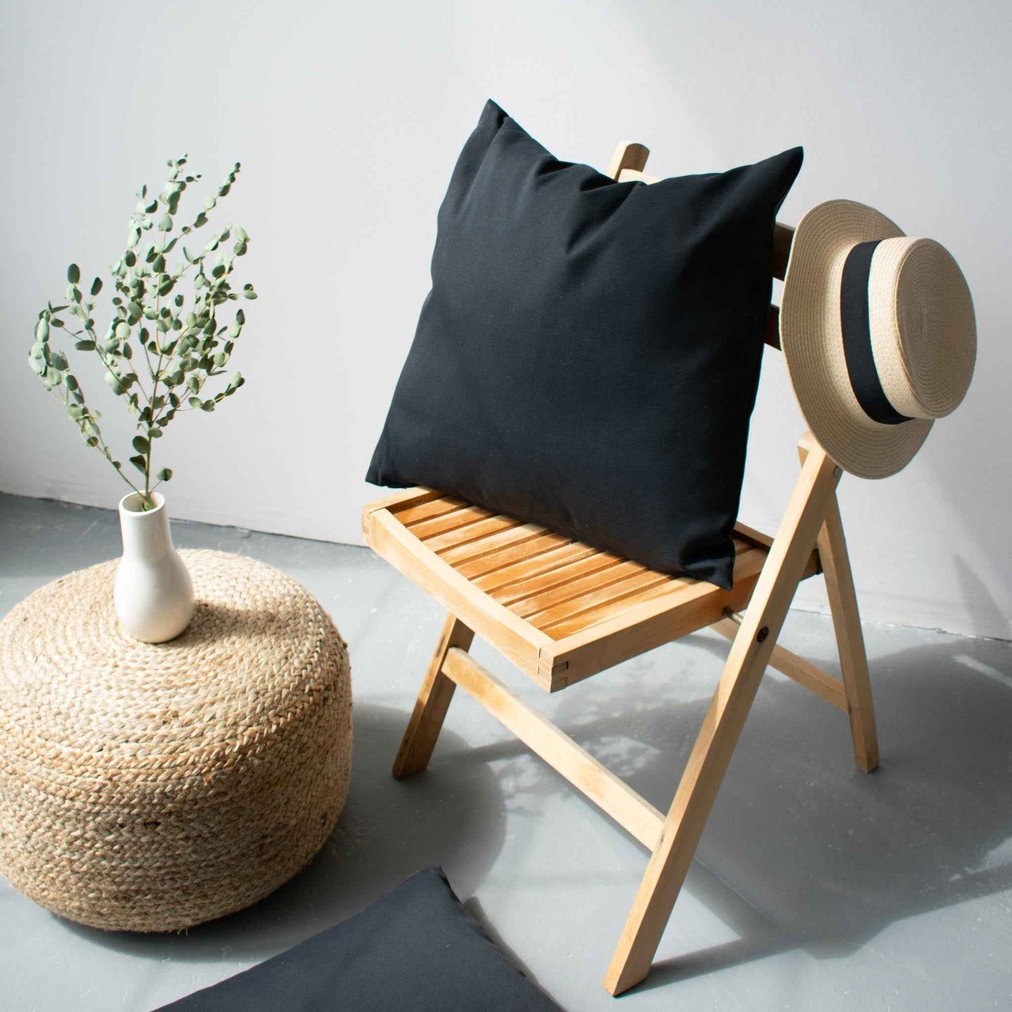 OUTDOOR PILLOW - BLACK 20"