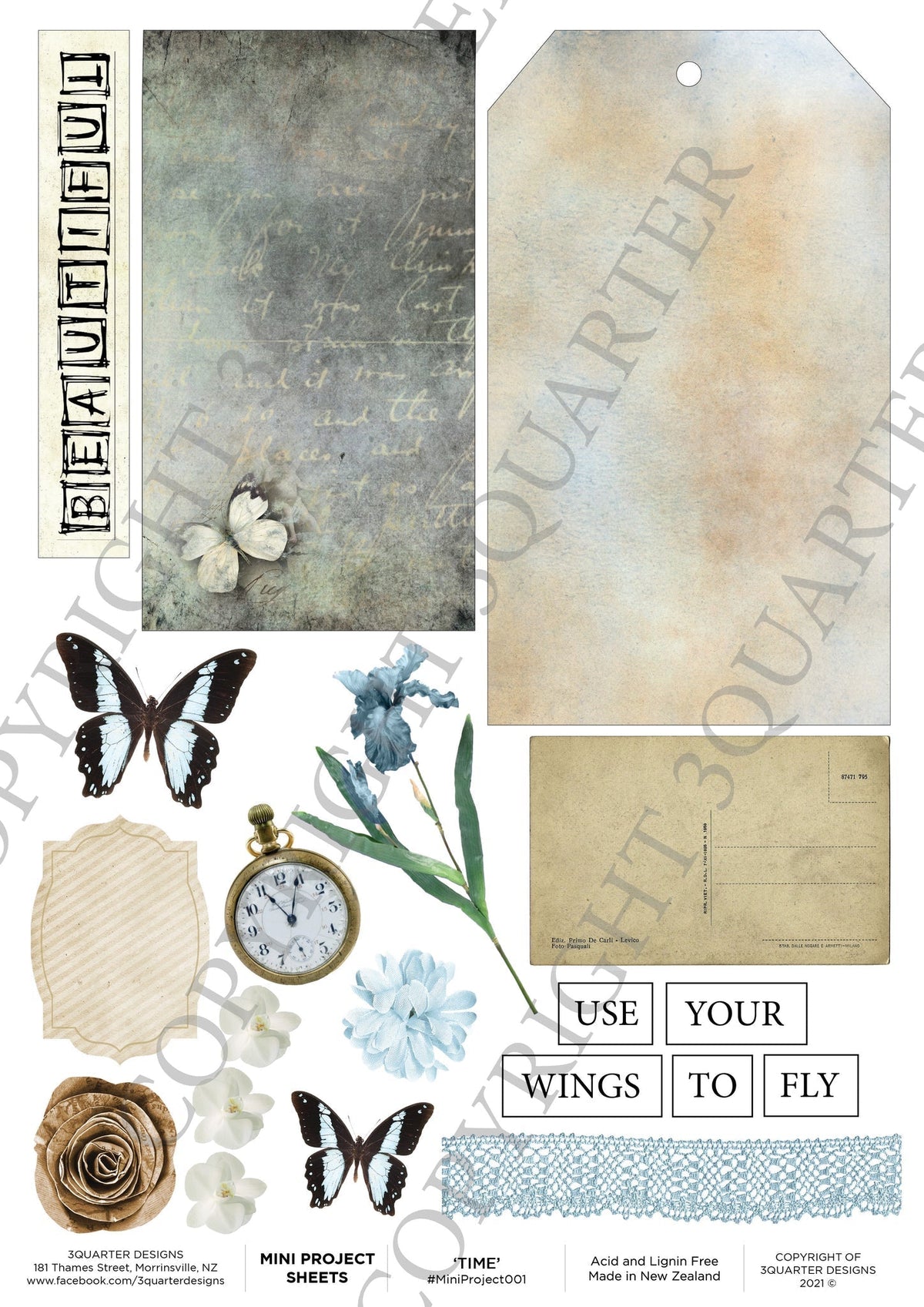 3Quarter Designs Time Mini Project Sheet
