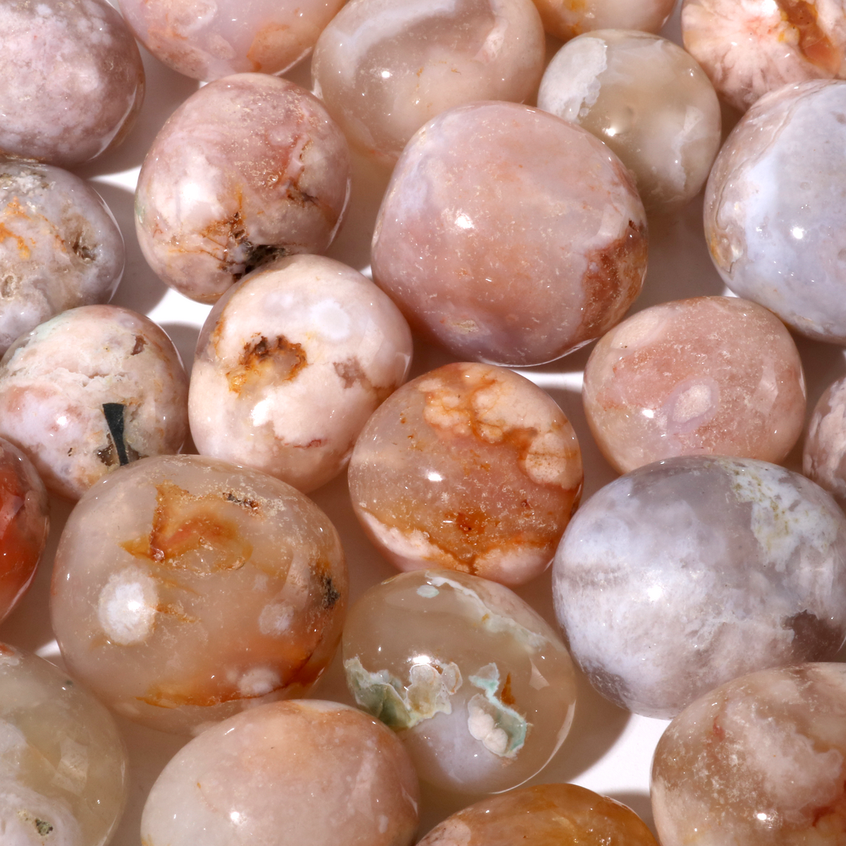 Flower Agate Tumbled Stone