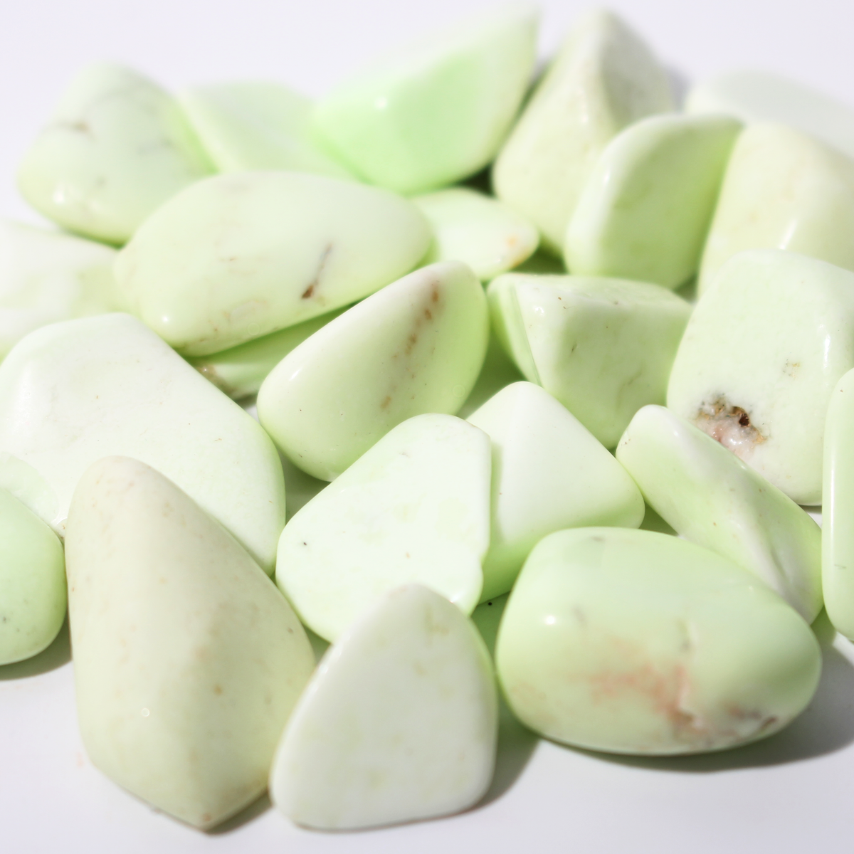 Citron Chrysoprase Tumbled Stones
