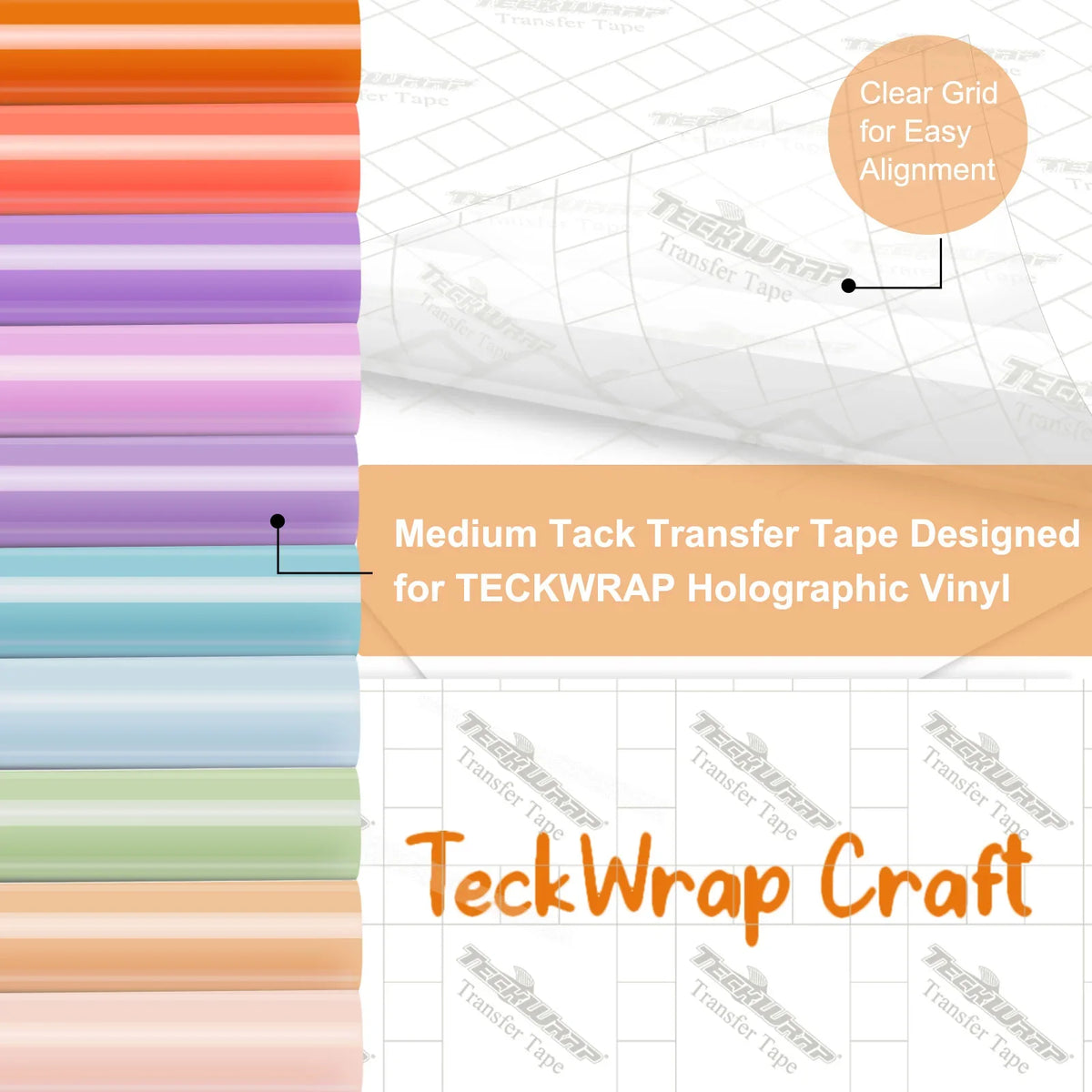 TeckWrap Black Transfer Tape  | Medium Tack