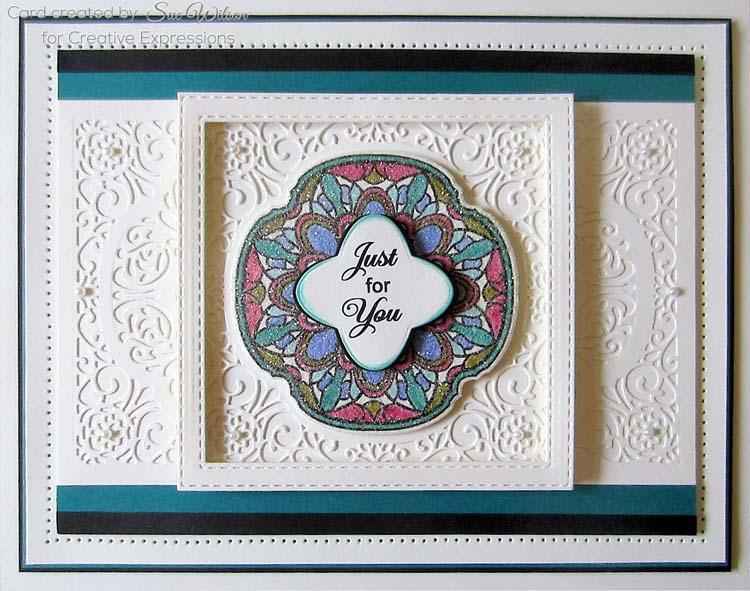 Creative Expressions Stamps To Die For Lesley's Kaleidoscope Pre Cut Stamp