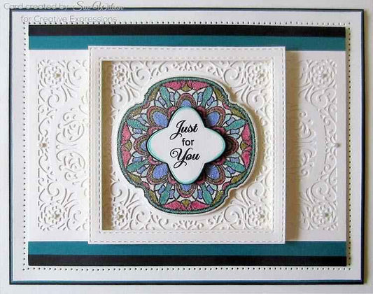Creative Expressions Stamps To Die For Lesley's Kaleidoscope Pre Cut Stamp