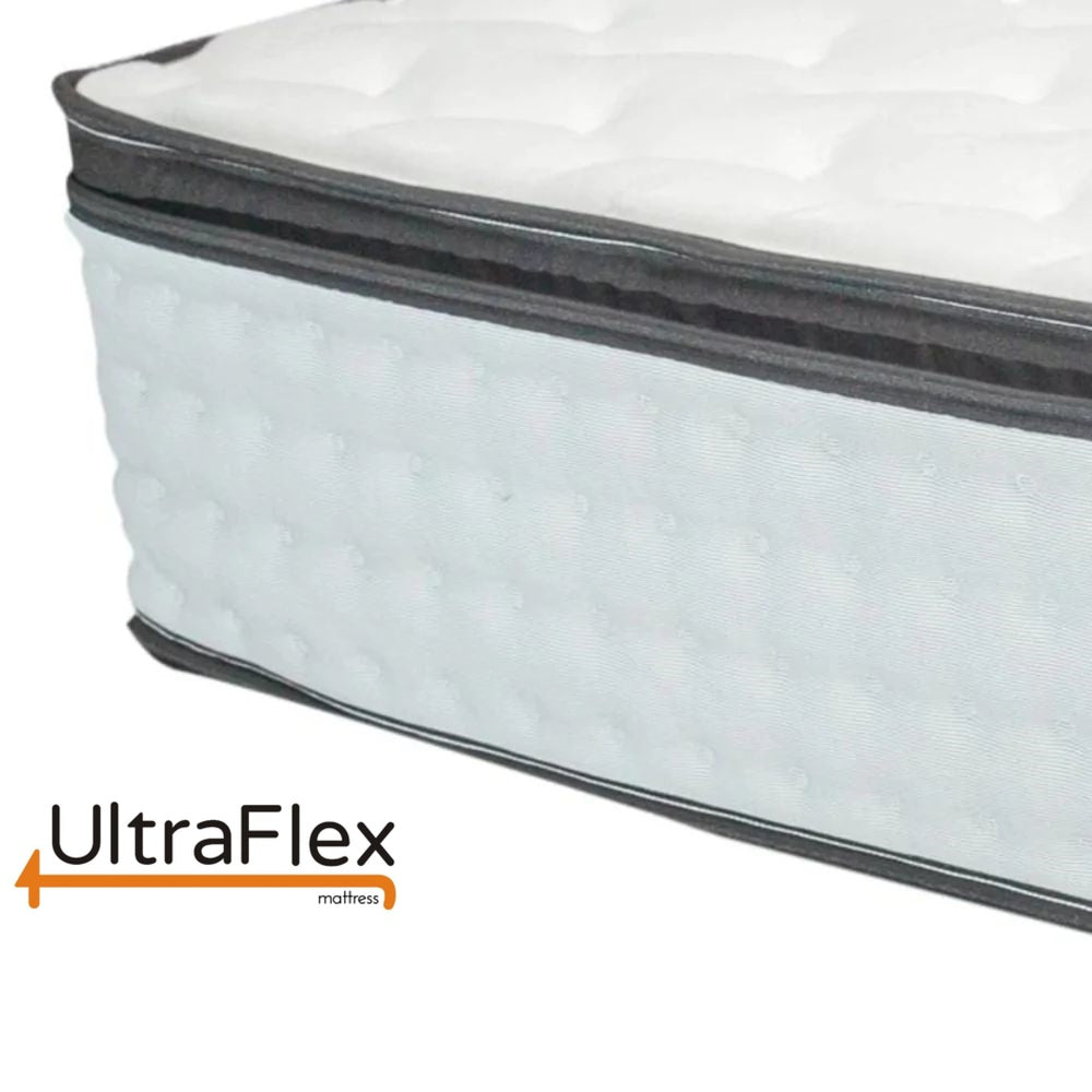 UltraFlex® LUSH- 12" Orthopedic Eurotop Pocket Coil Premium Foam Encased, Eco-friendly Hybrid Mattress (Made in Canada) with Waterproof Mattress Protector