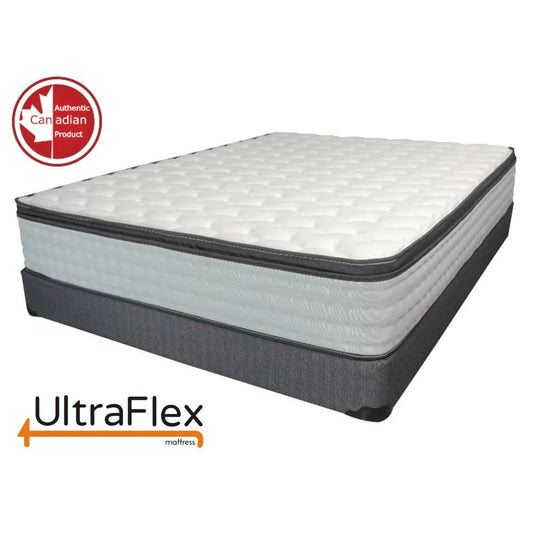 UltraFlex® LUSH- 12" Orthopedic Eurotop Pocket Coil Premium Foam Encased, Eco-friendly Hybrid Mattress (Made in Canada) with Waterproof Mattress Protector