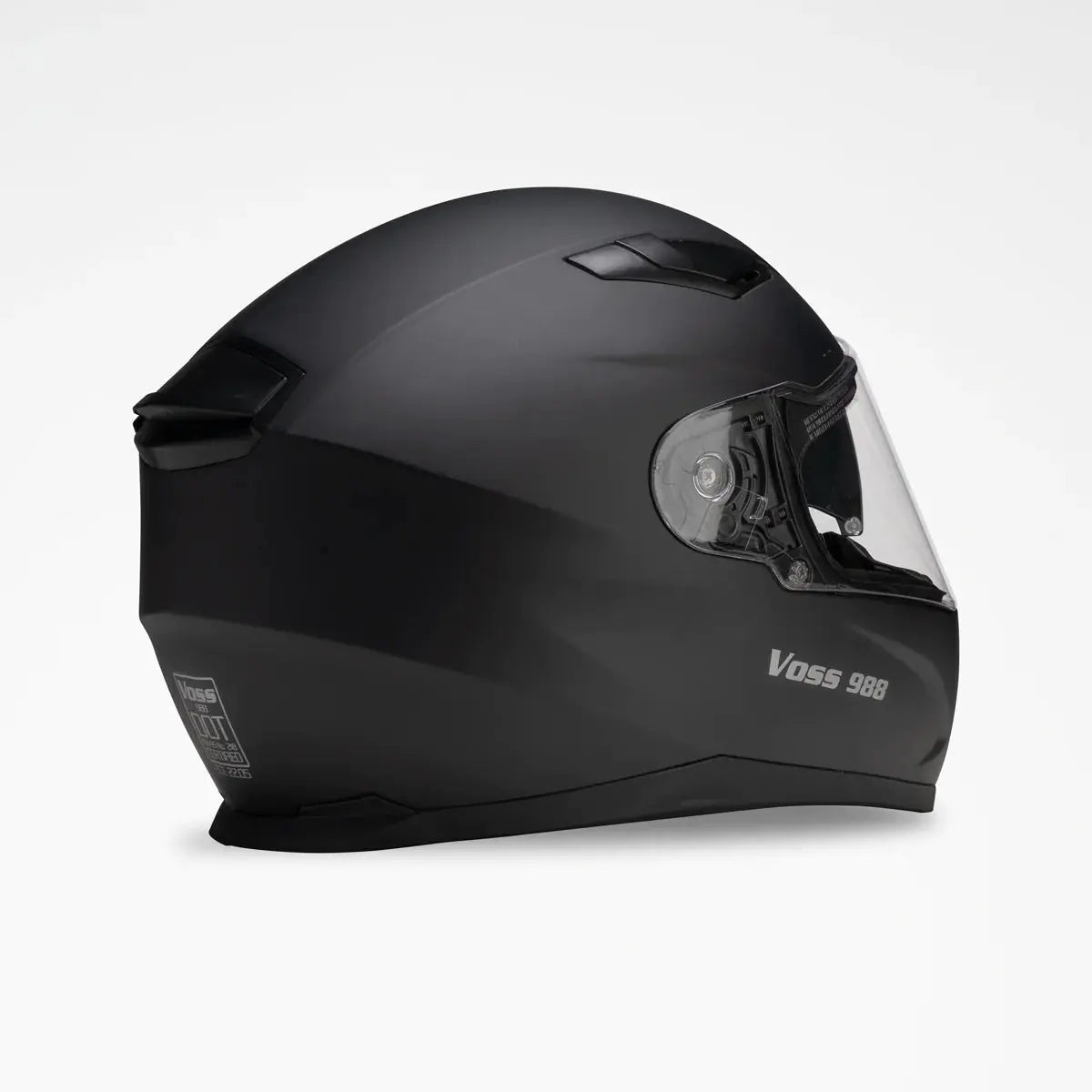 VOSS 988 MOTO-1 Matte Black Helmet