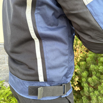 Men's Textile Motorcycle Jacket. Protective Armor, Reflective Strips & Multiple Pockets