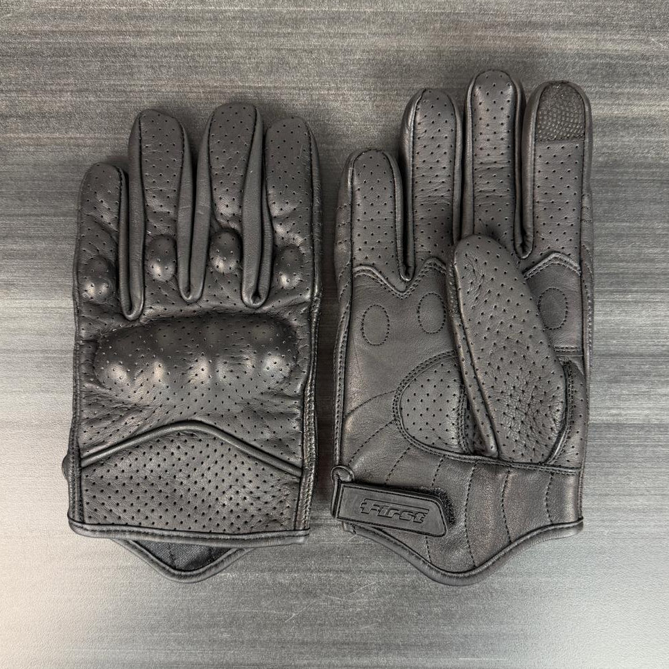 Men's Premium Perforated Goatskin Motorcycle Gloves