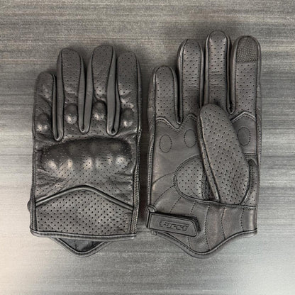 Men's Premium Perforated Goatskin Motorcycle Gloves