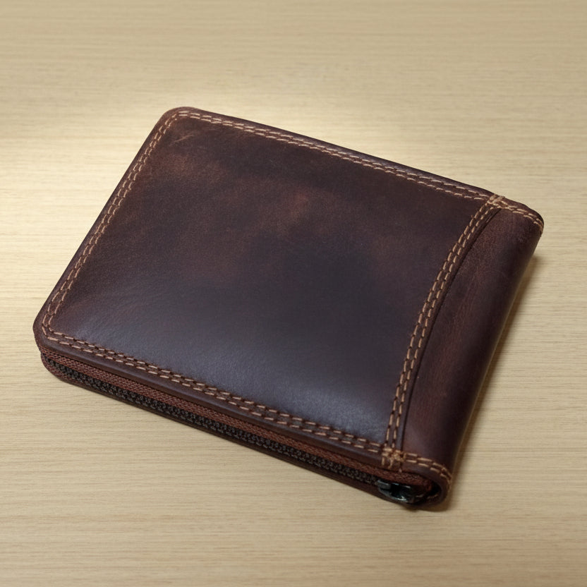 Greenwood Men's RFID Zip Around Wallet