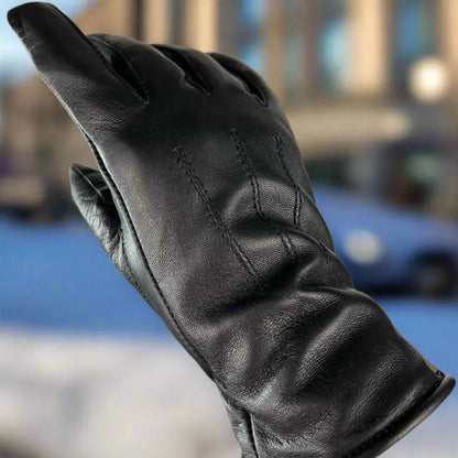 Women's Leather Gloves with Fur Lining