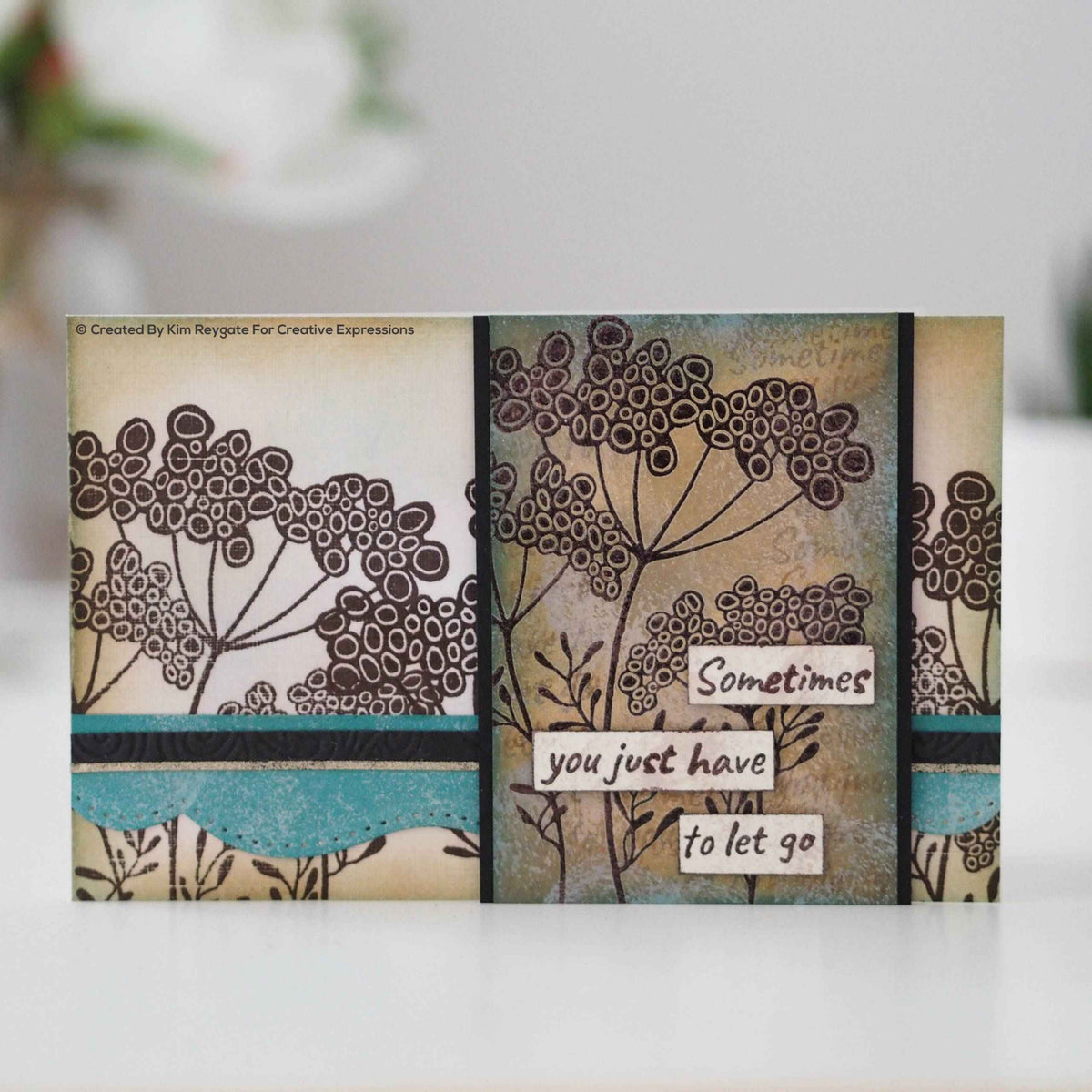 Woodware Clear Singles Letting Go 4 in x 6 in Stamp