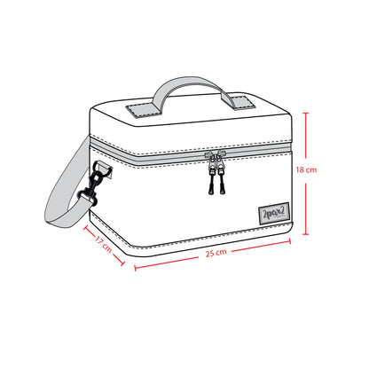 Lunch Box Blue Diamond Print