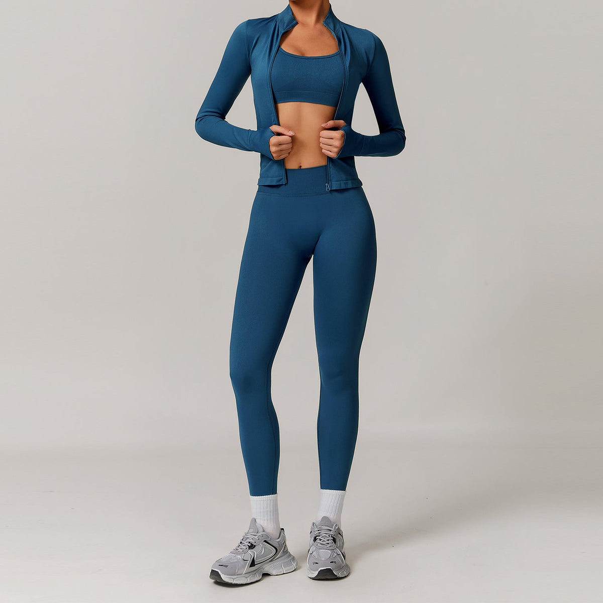 Women’s Seamless Beauty-Back Yoga Set – Quick-Dry Tight Running & Workout Activewear