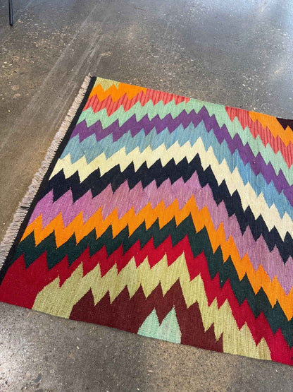 Afghan Maimana Kilim Rug | 3' 6" x 5'