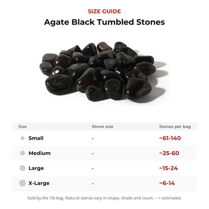 Agate Black Tumbled Stones