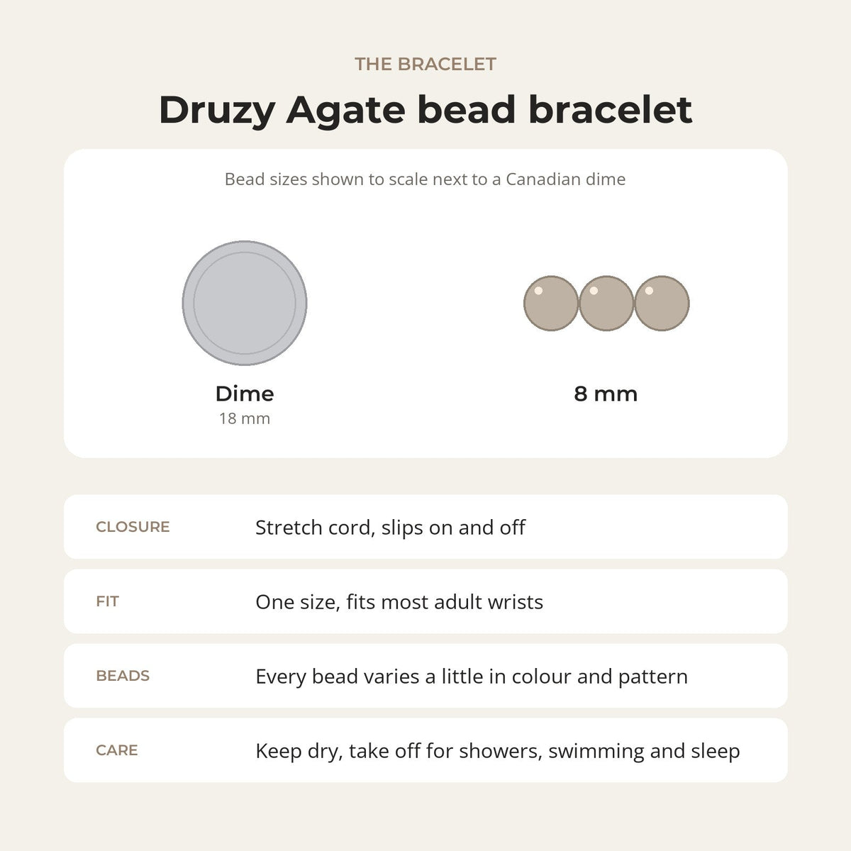 Agate Druzy Bead Bracelet