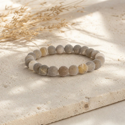 Agate Druzy Bead Bracelet