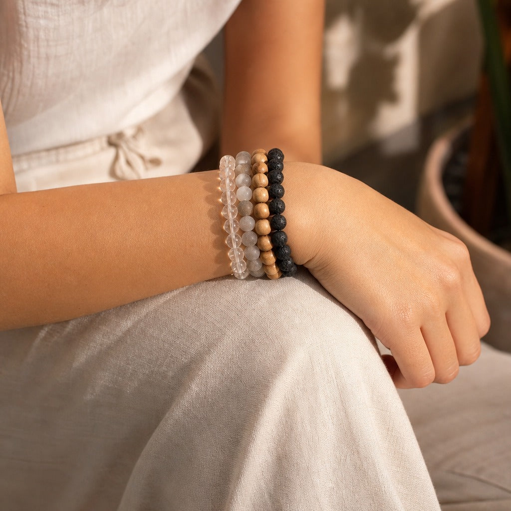 Agate Druzy Bead Bracelet