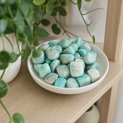 Amazonite A Tumbled Stones - India