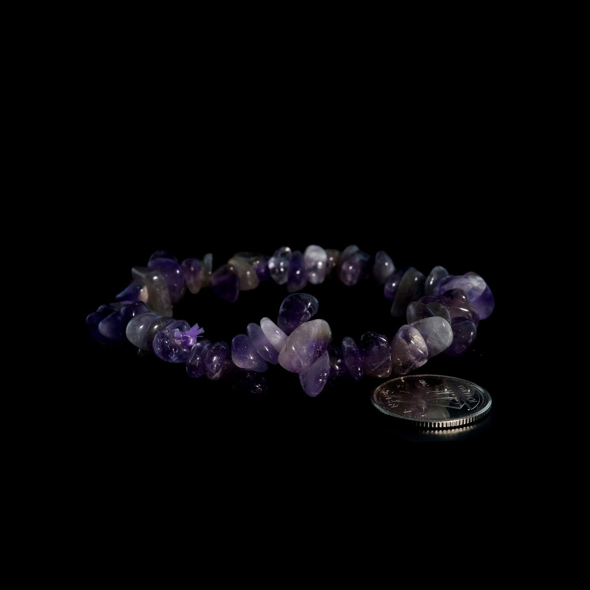 Amethyst Edge Polished Chip Bracelet