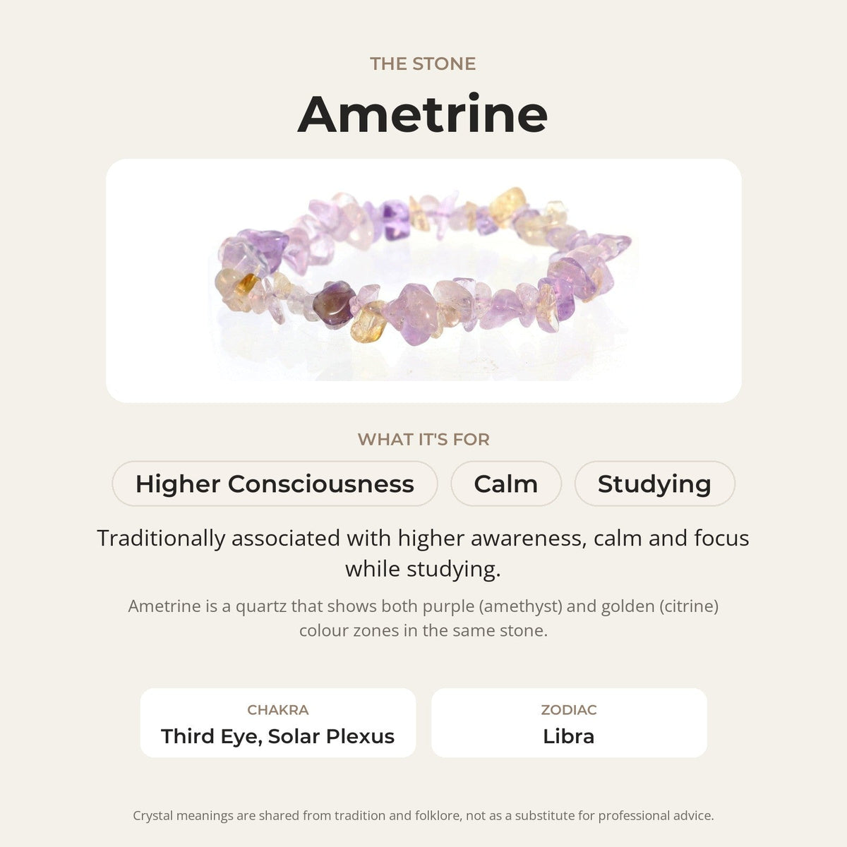 Ametrine Chip Bracelet
