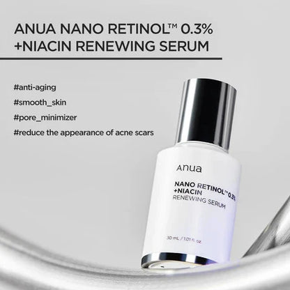 Anua Nano Retonol 0.3% + Niacin Renewing Serum 30ml