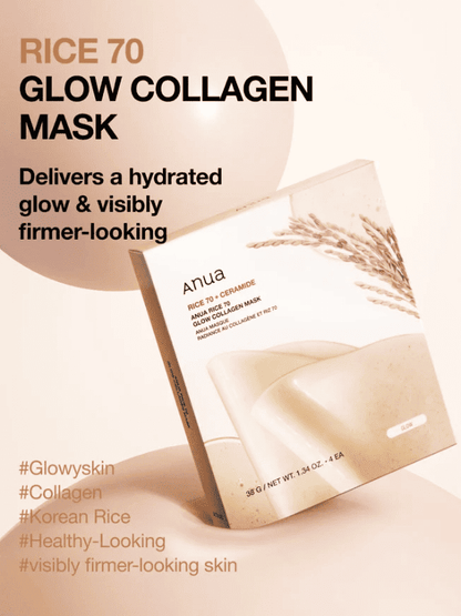 Anua Rice 70 Glow Collagen Mask 38g