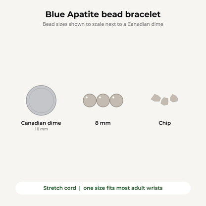 Apatite Blue Bead Bracelet