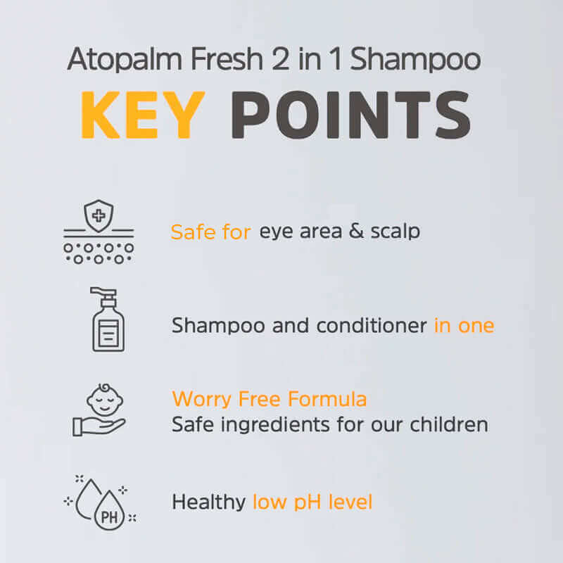 Atopalm Fresh 2 in 1 Shampoo for Kids 460ml