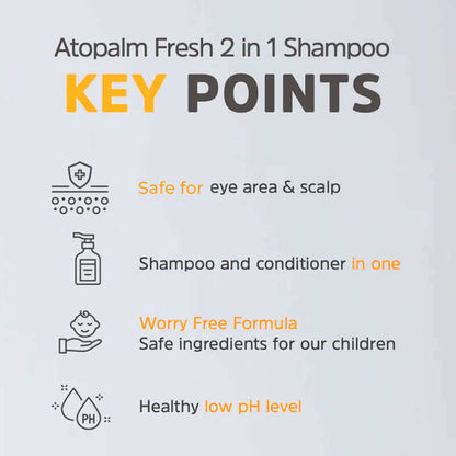 Atopalm Fresh 2 in 1 Shampoo for Kids 460ml
