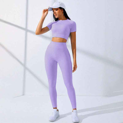 Women’s High-Waisted Yoga Workout Set – 2-Piece Sports Bra & Leggings Activewear Outfit