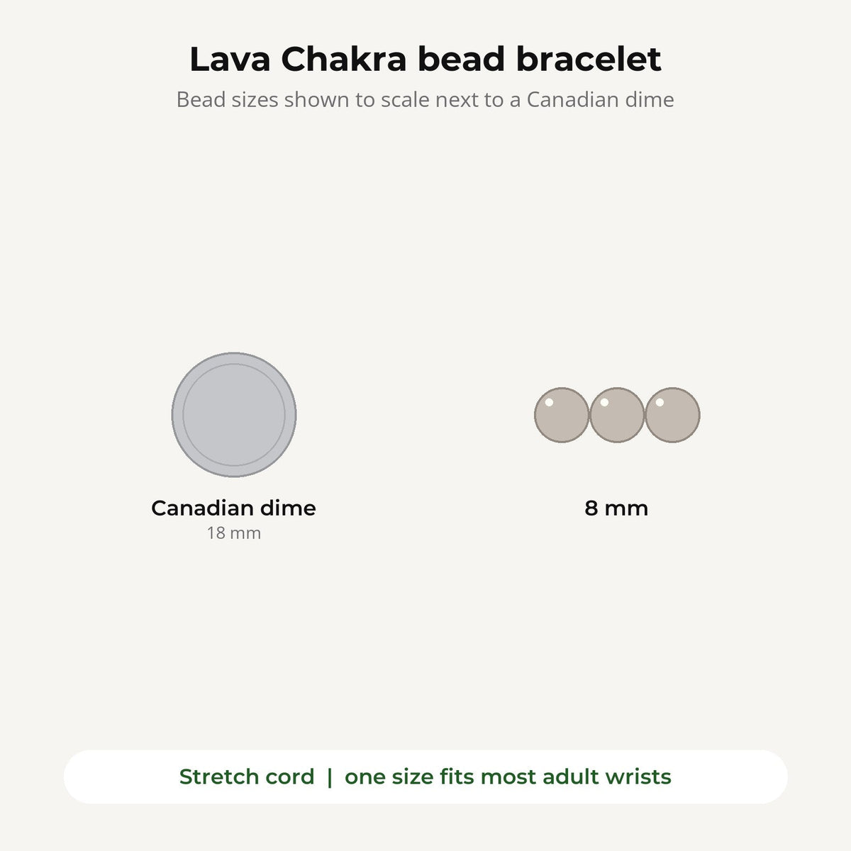 Black Lava Chakra Bracelet - 8mm