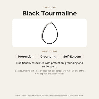 Black Tourmaline Bracelet - 2-3mm