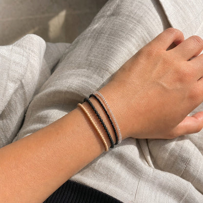 Black Tourmaline Bracelet - 2-3mm