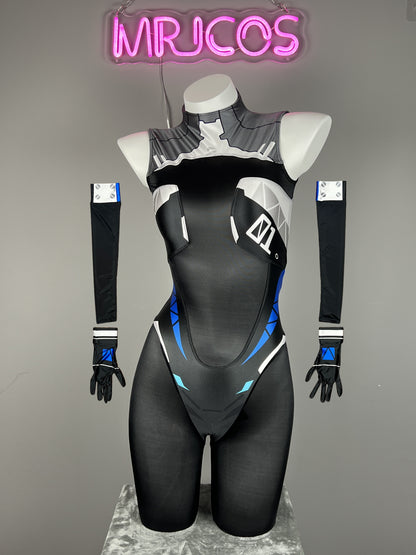 Anime Sci-Fi Spandex Cosplay Open Crotch Bodysuit Costume Lingerie Zentai