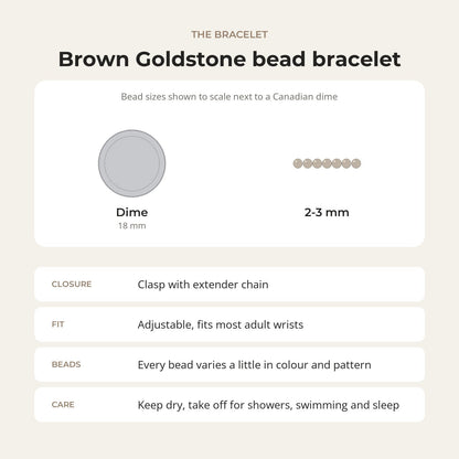 Brown Goldstone Bracelet - 2-3mm