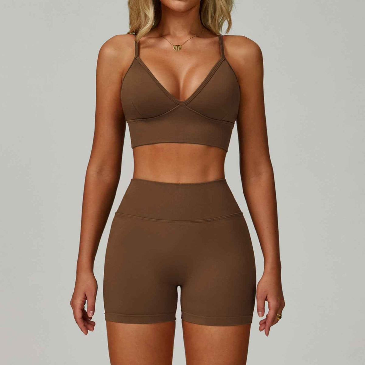 Women’s Seamless Tight Yoga Set – Waist-Slimming Quick-Dry Workout Activewear