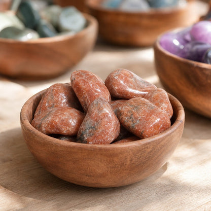 Orange Calcite Tumbled Stones - Brazil