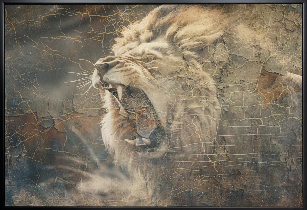 Wall art Lion Animal Vintage Art Illustration Wallart 09