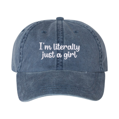 Casquette délavée "I'm Literally Just A Girl" brodée