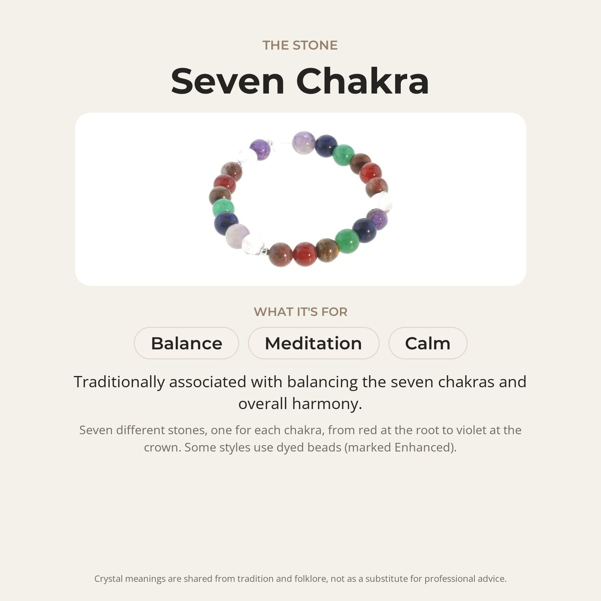 Chakra Stones Bracelet - 8mm