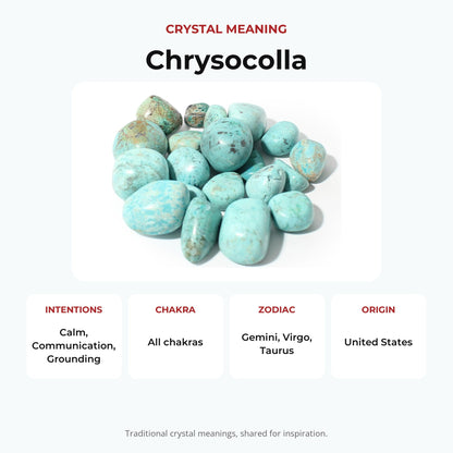Chrysocolla Light A Tumbled Stones - Peru