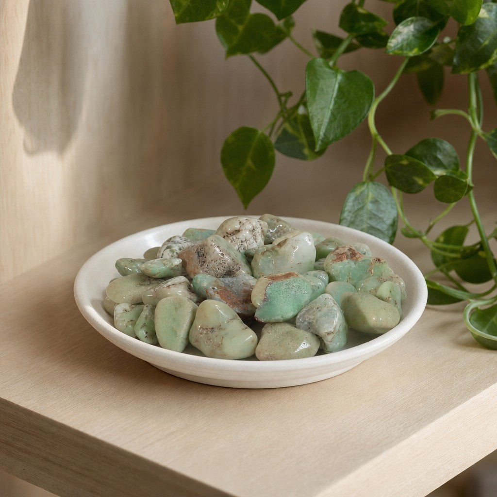 Chrysoprase A Tumbled Stones - Semi-Polished - Brazil