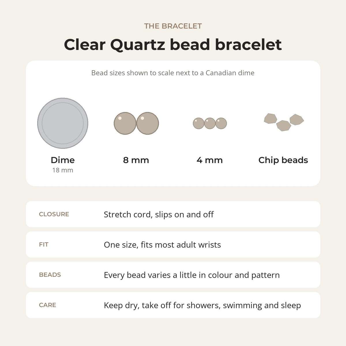 Clear Quartz Bead Bracelet